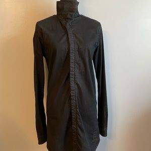 Rick Owens DRKSHDW Black Mineral Dress Shirt Size:  Medium